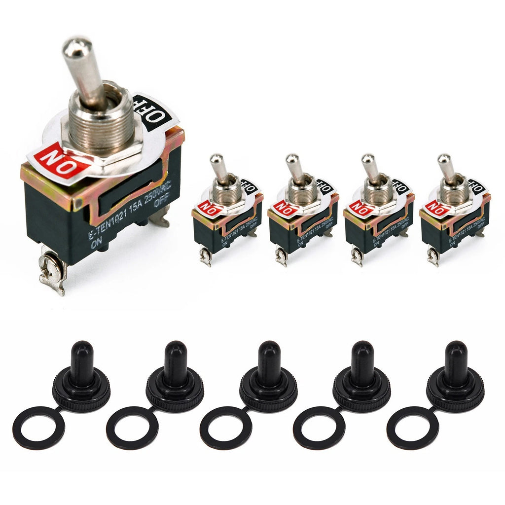 5X Toggle Flick Switch 12V ON/OFF Kit for Car Dash Light SPST