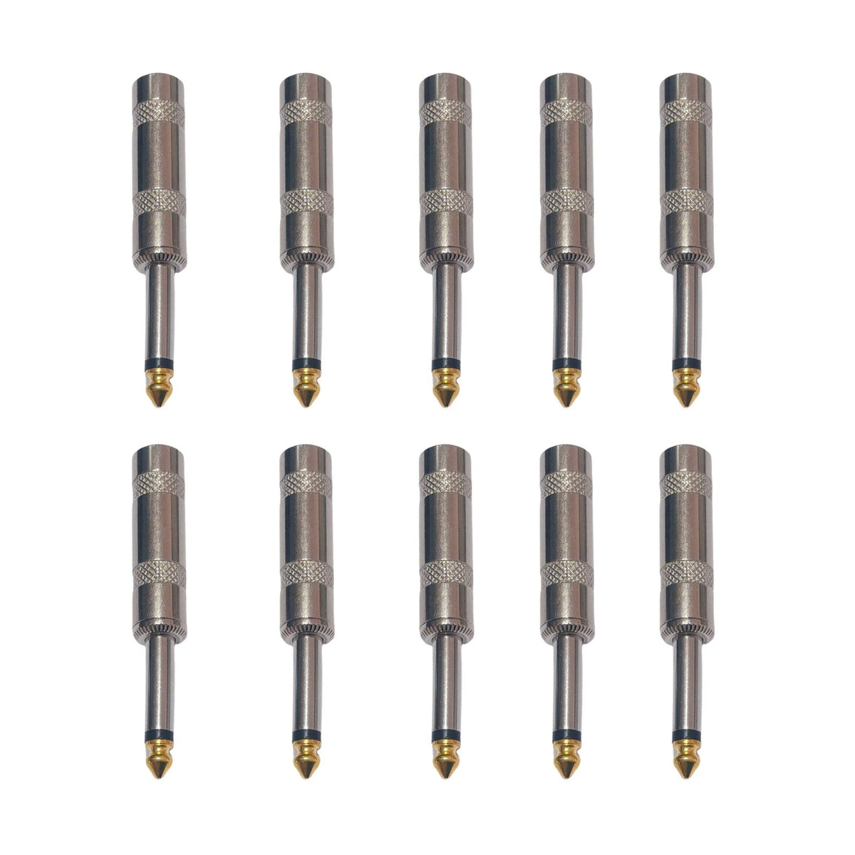 10PCS 6.35mm Mono Male Audio Speaker Adapter Plug Assembly