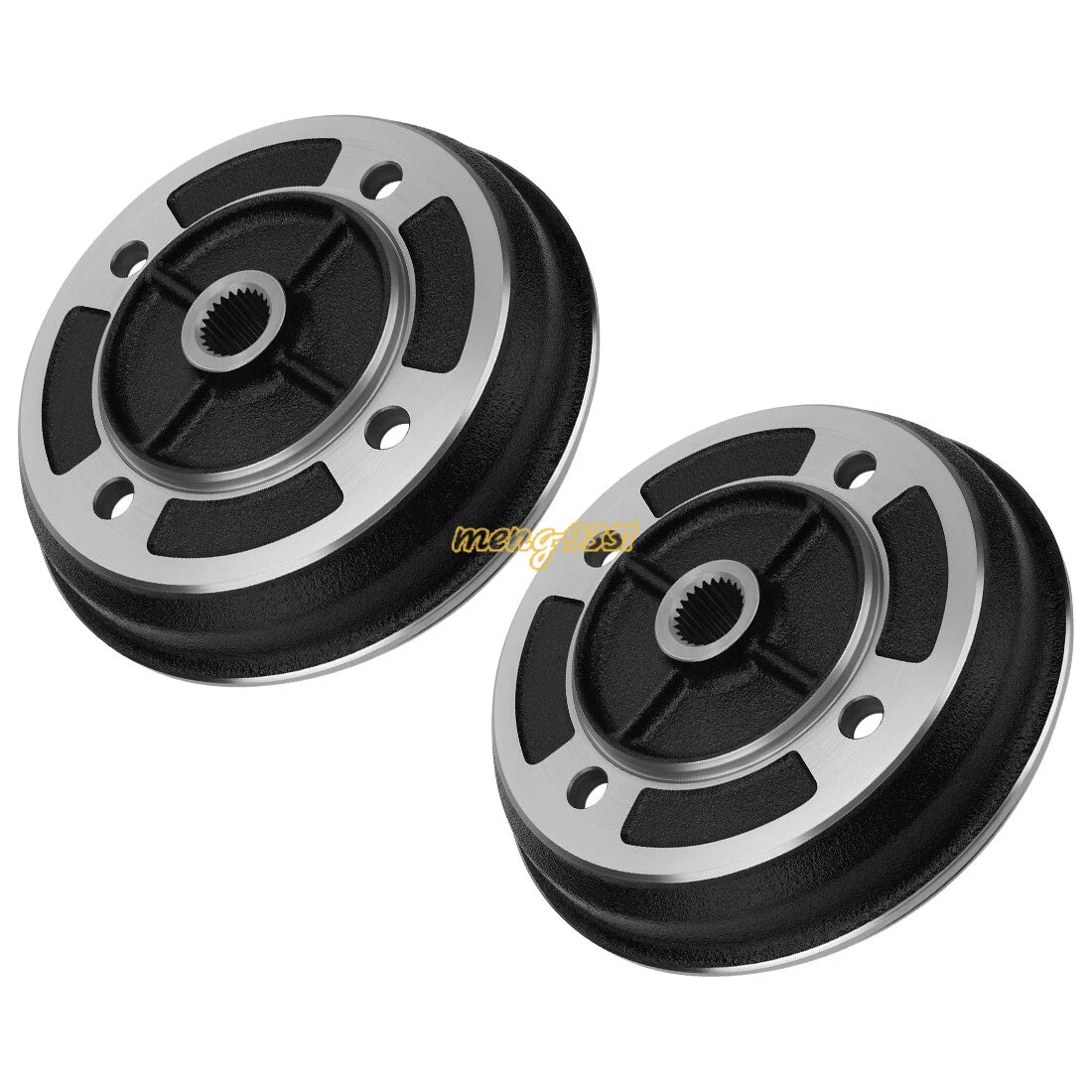 2X Front Wheel Brake Drums for Kawasaki Mule 2520 (1993–2000)