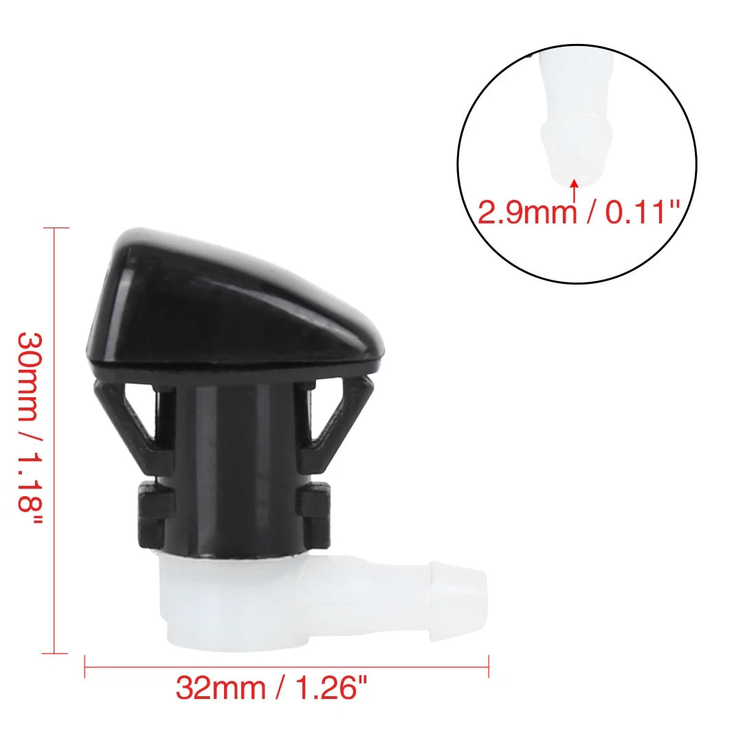 Windshield Washer Nozzle Sprayer Front Left Right Set for Dodge Durango (2011–2019)