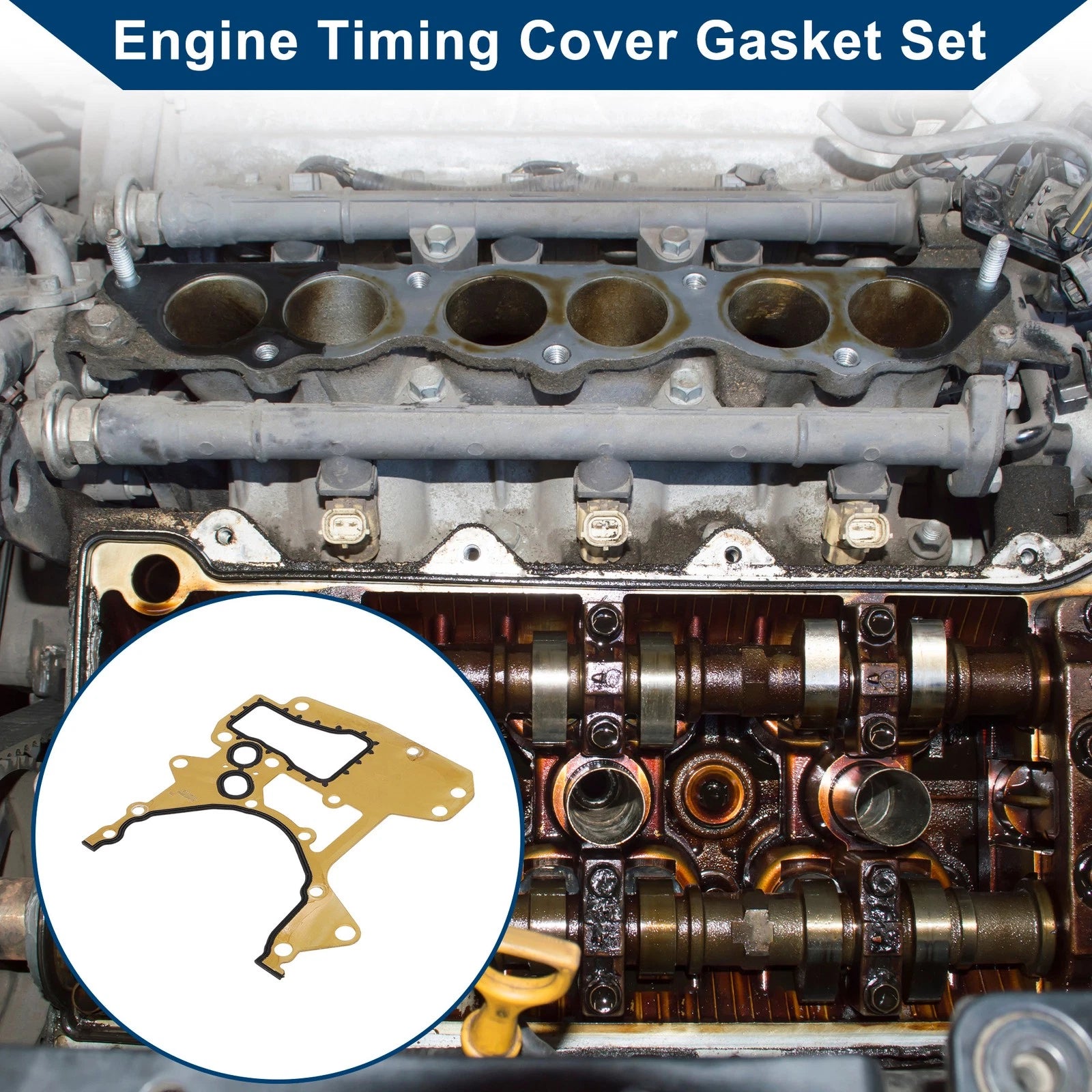 Engine Timing Cover Gasket Set Replacement for Chevrolet Sonic 1.8L (2012–2018)