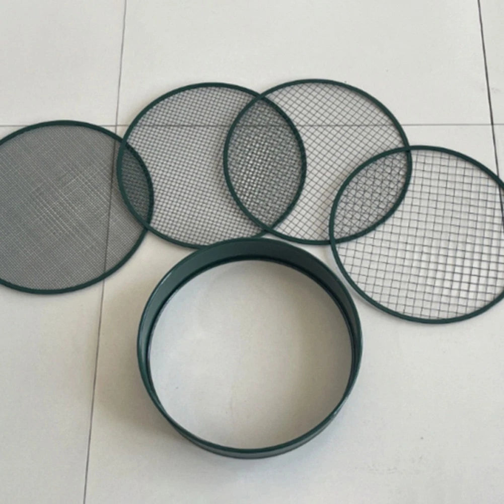 Steel Soil Sifter with 4 Mesh Sizes & Shovel for Garden Projects