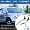 2PCS Front Outer Tie Rod End Links Replacement for Honda Accord (2008–2012)