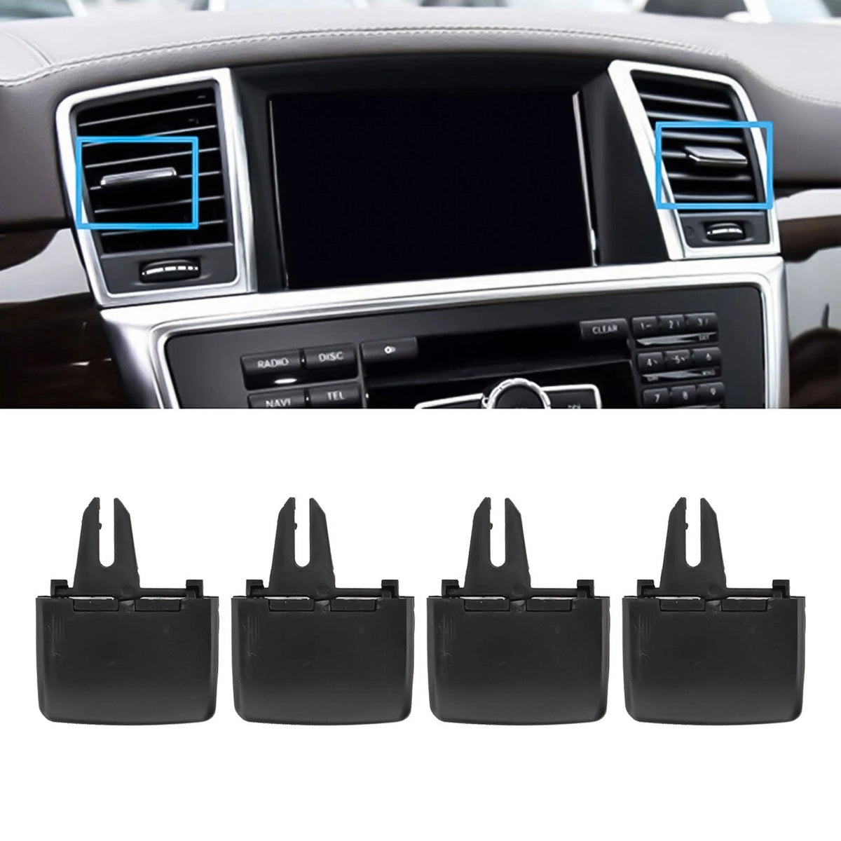 Set of 4 Vent Position Tab Clips for Mercedes Benz W166 X166