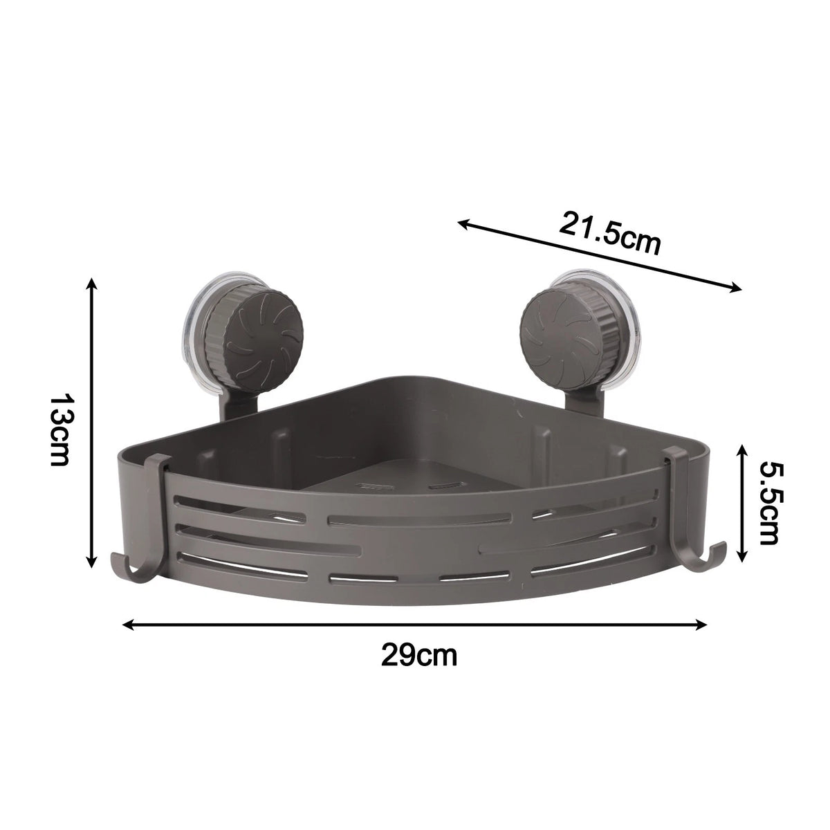 Space Saving Corner Rack with Suction Cup for Maximum Storage Potential