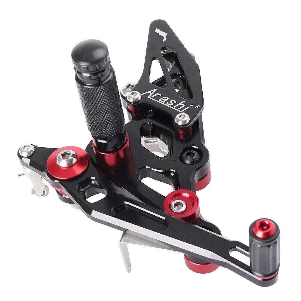 Adjustable Rear Foot Pegs Set for Yamaha MT-07 (2014–2017) Black