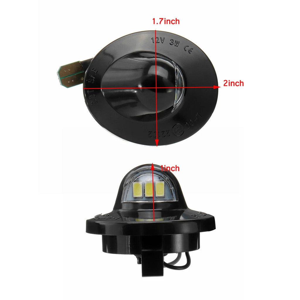 White LED License Plate Light Lamp Assembly for Ford F-150 (1990–2014)