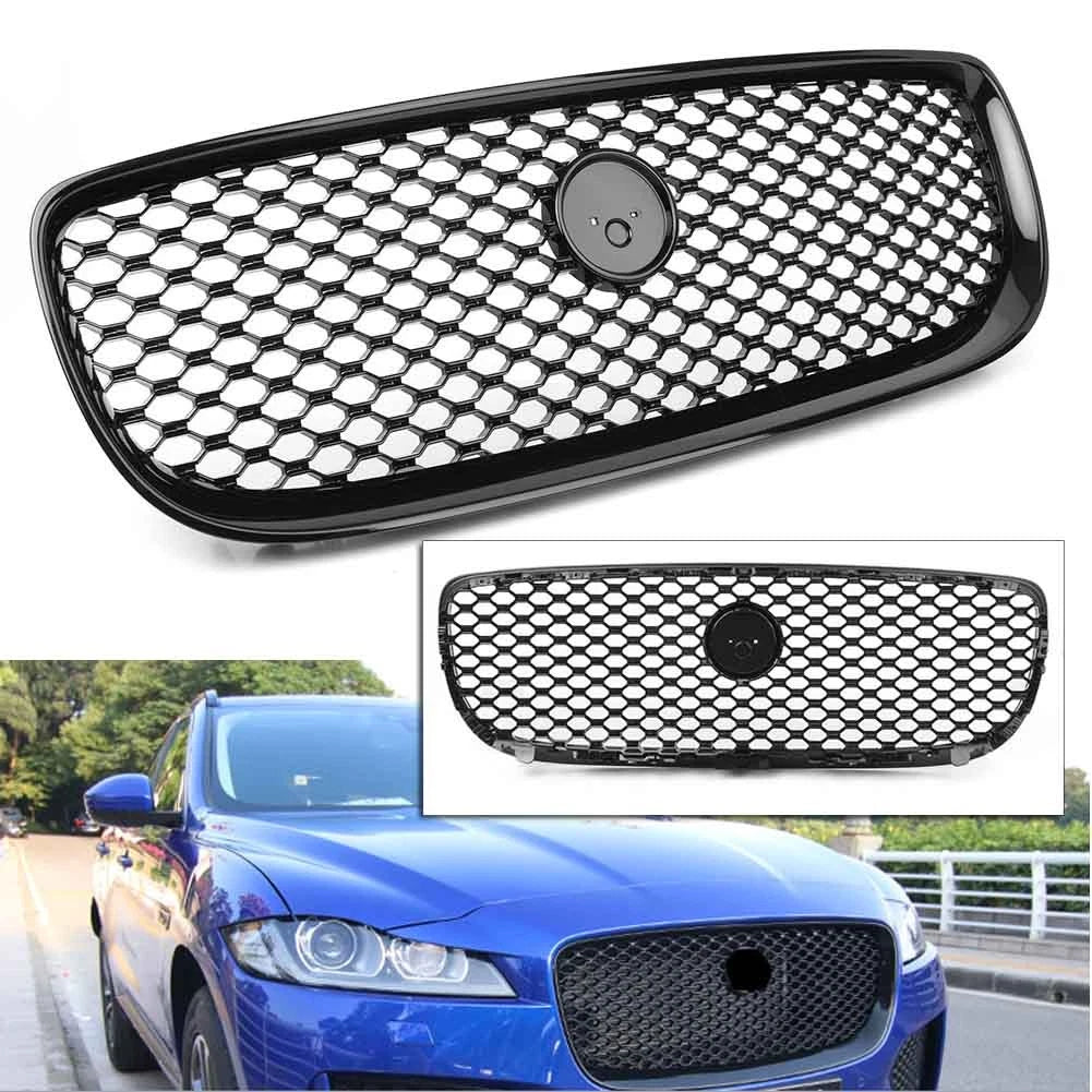 Front Bumper Upper Mesh Grille for Jaguar XE (2015–2018) Black