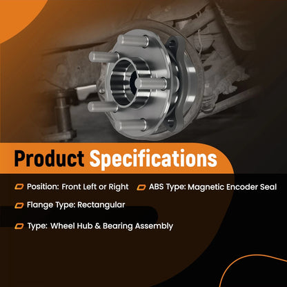 Front Wheel Hub & Bearing for Lincoln Nautilus (2019–2020) 513394 5-Stud