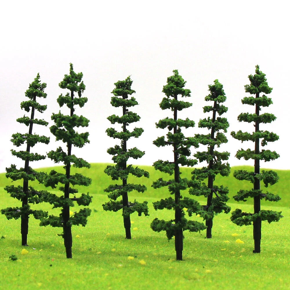 100pcs Miniature Model Trees for HO Scale Train Railroad Diorama