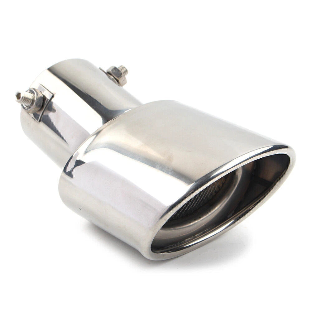 Rear Exhaust Pipe Tail Muffler Tip for - Silver Stainless Steel