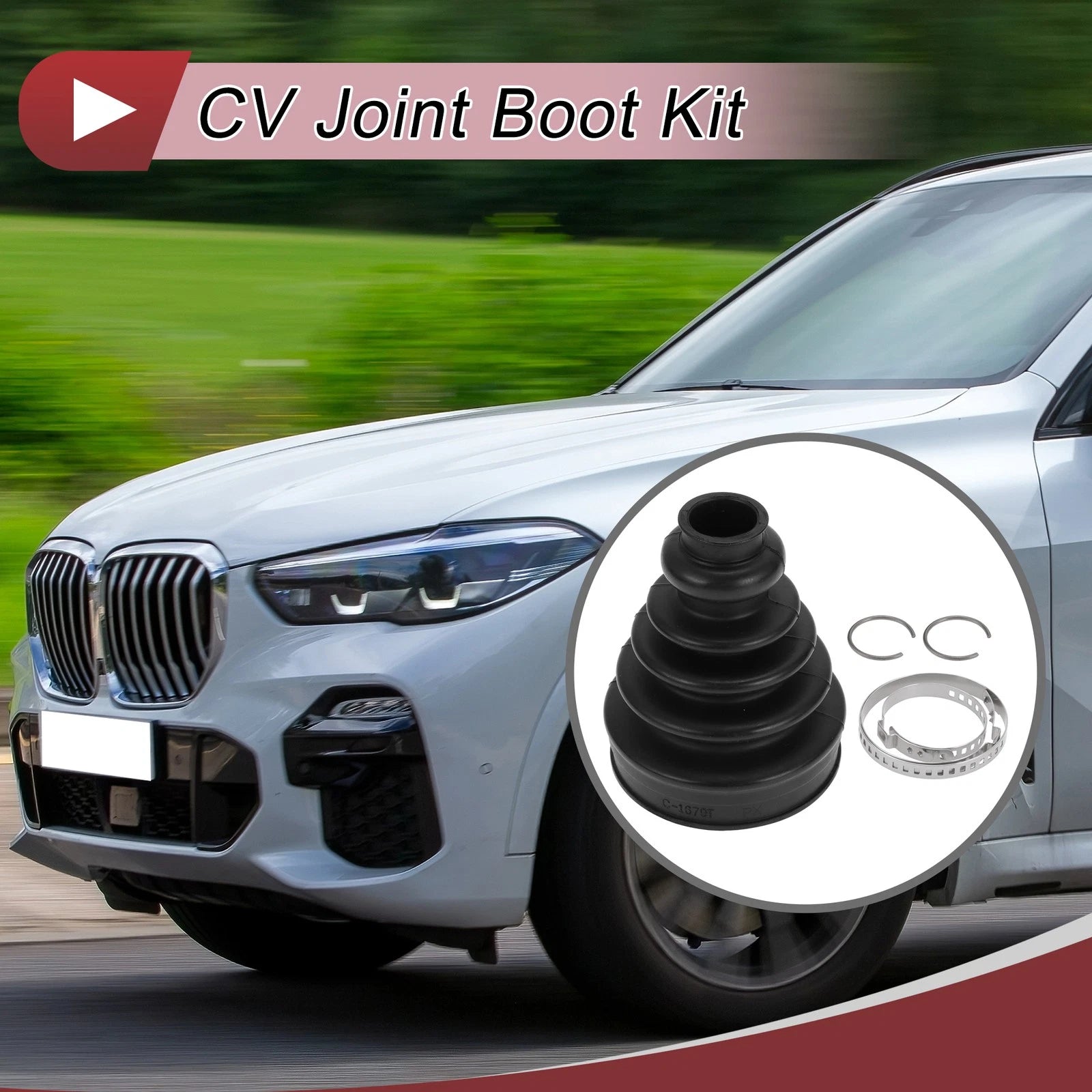 Inner CV Joint Boot Kit with Clamps for BMW X5 (2000–2006)