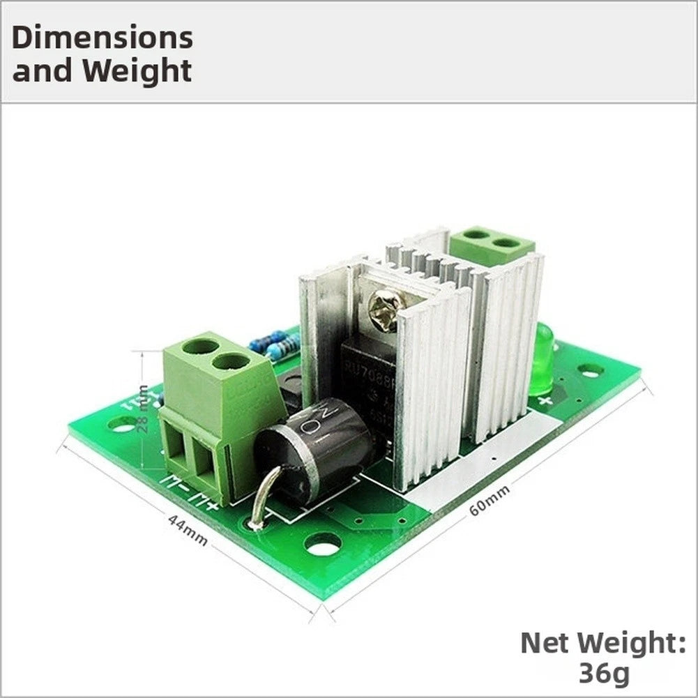 CCM9 Single Direction DC Motor Speed Controller for 12V 24V Vehicles (120W 6A)