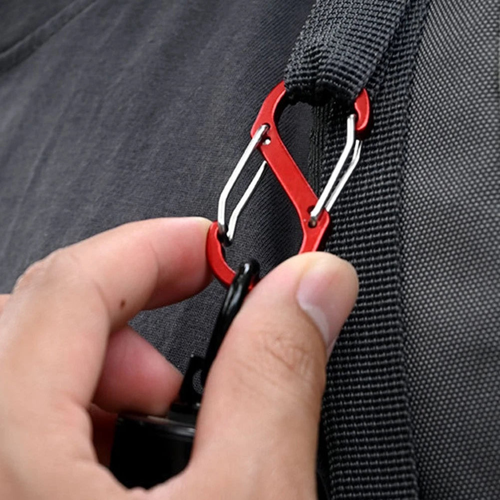 5Pcs Aluminum Carabiner Clips with Spring Loaded Mechanism for Gear