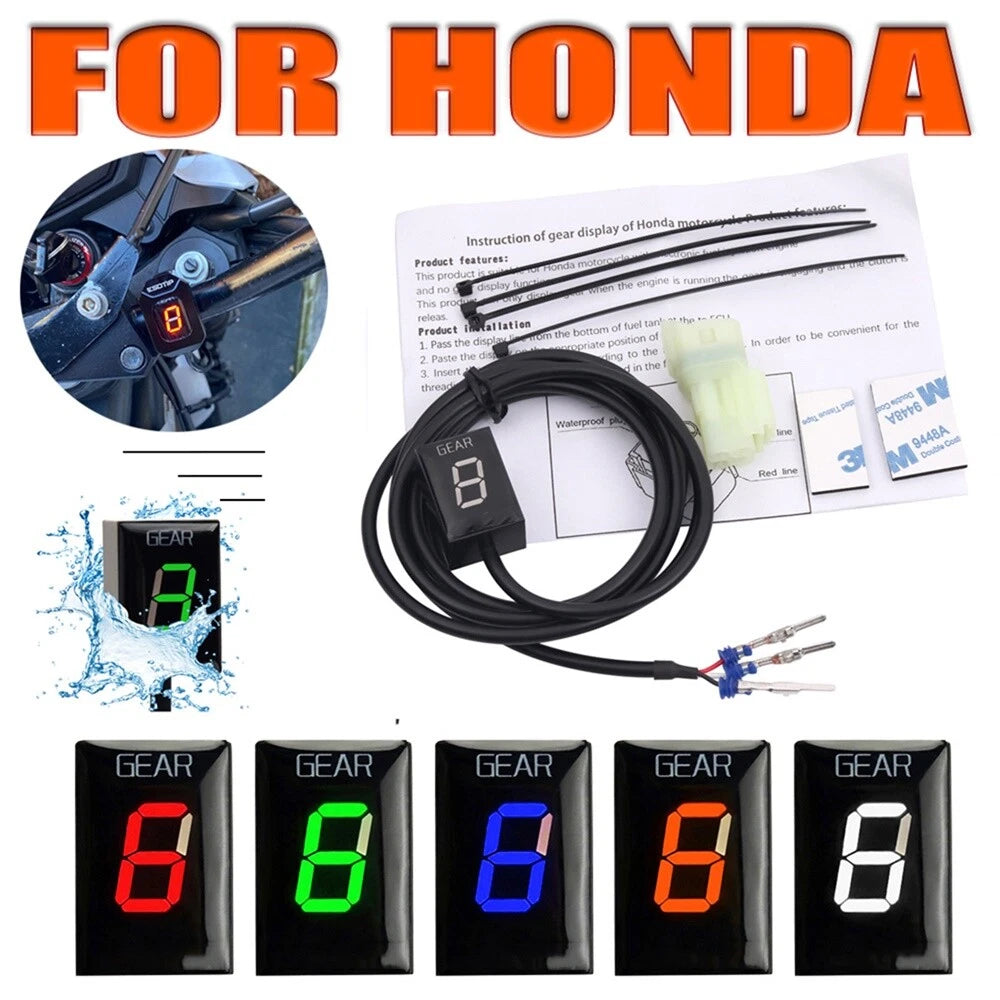 Blue LED Gear Indicator for Honda CBR600RR CBR600F CBR1000RR (2003–2019)