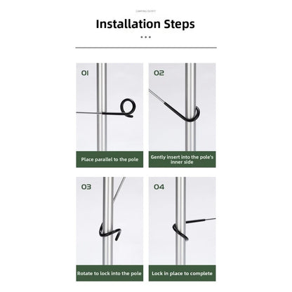 Quick Setup Spiral Hook for Lanterns with Anti Slip Design