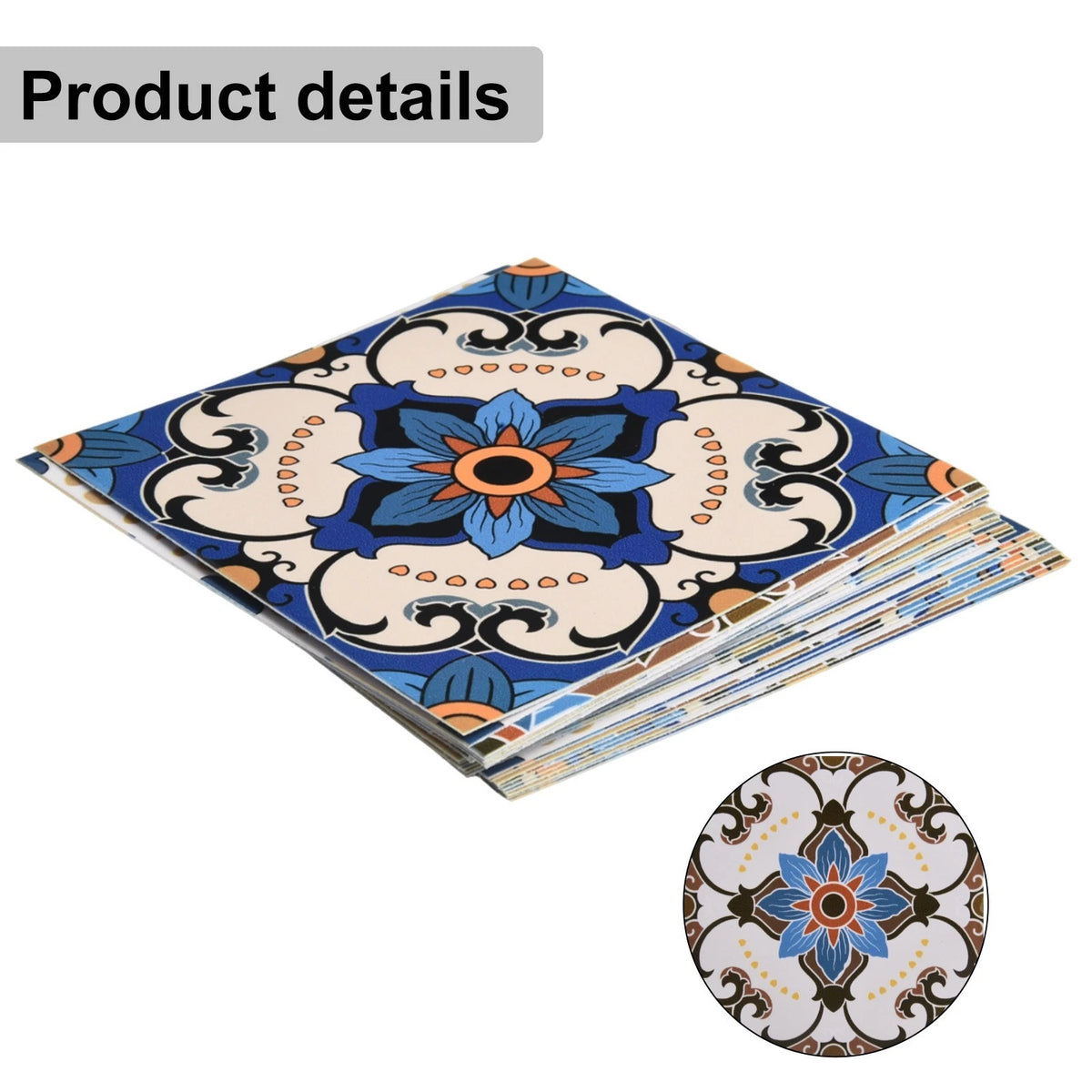 Set of 24 Tile Stickers for Kitchen Decor (10x10cm)