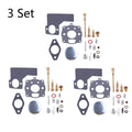 Set of 3 Carburetor Repair Kits for Briggs & Stratton (394989, 243431, 243432, 243434)