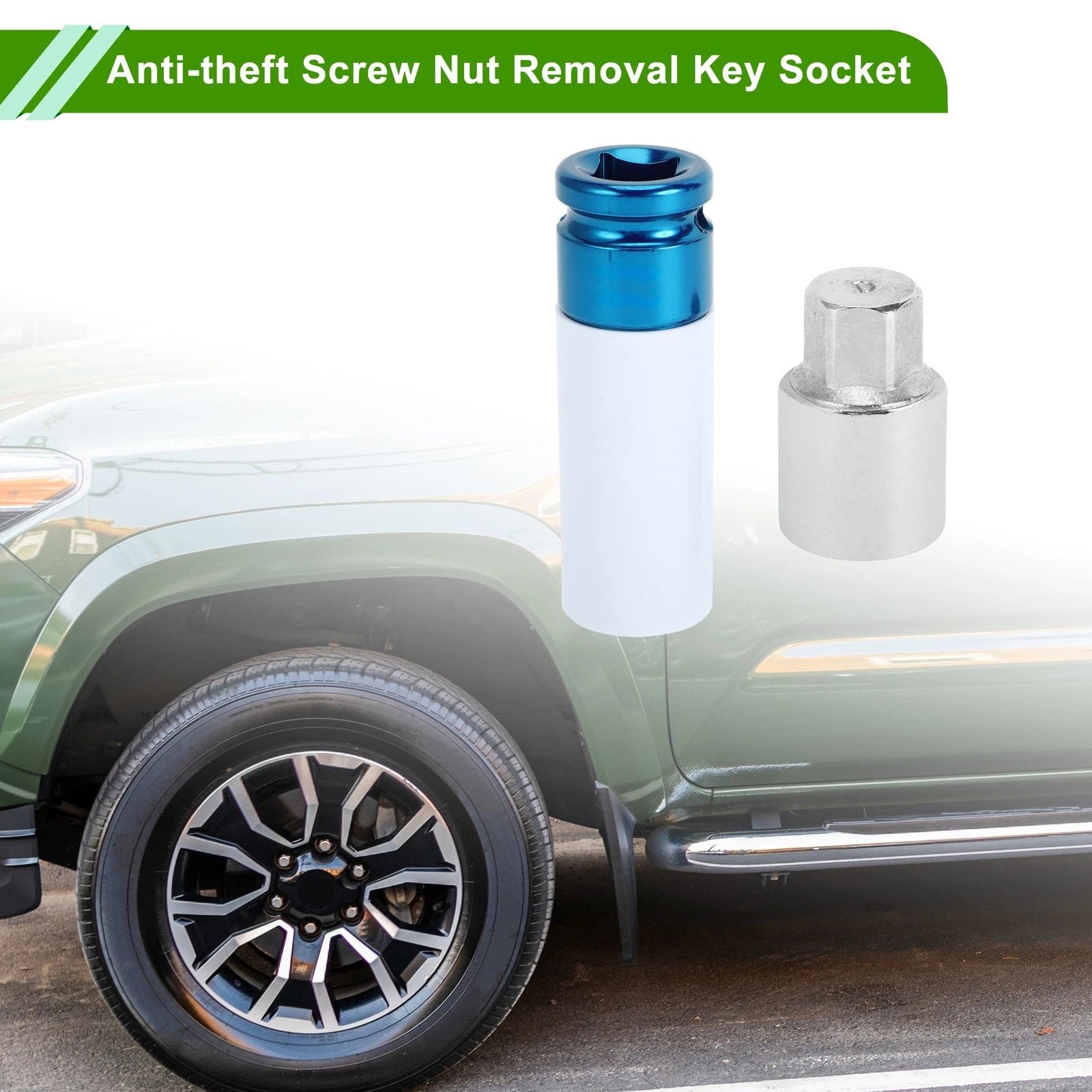Wheel Lock Lug Nut Removal Key Socket Anti Theft for Toyota (2005–2015)