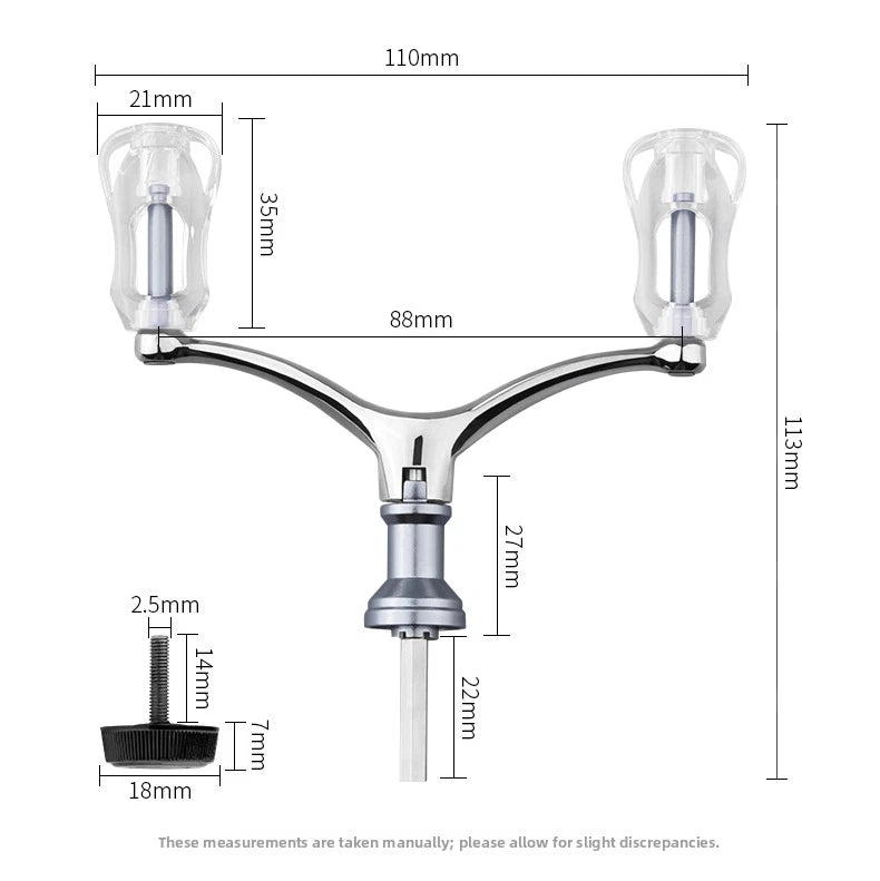 Aluminum Alloy Double Grip Reel Handle for Anglers