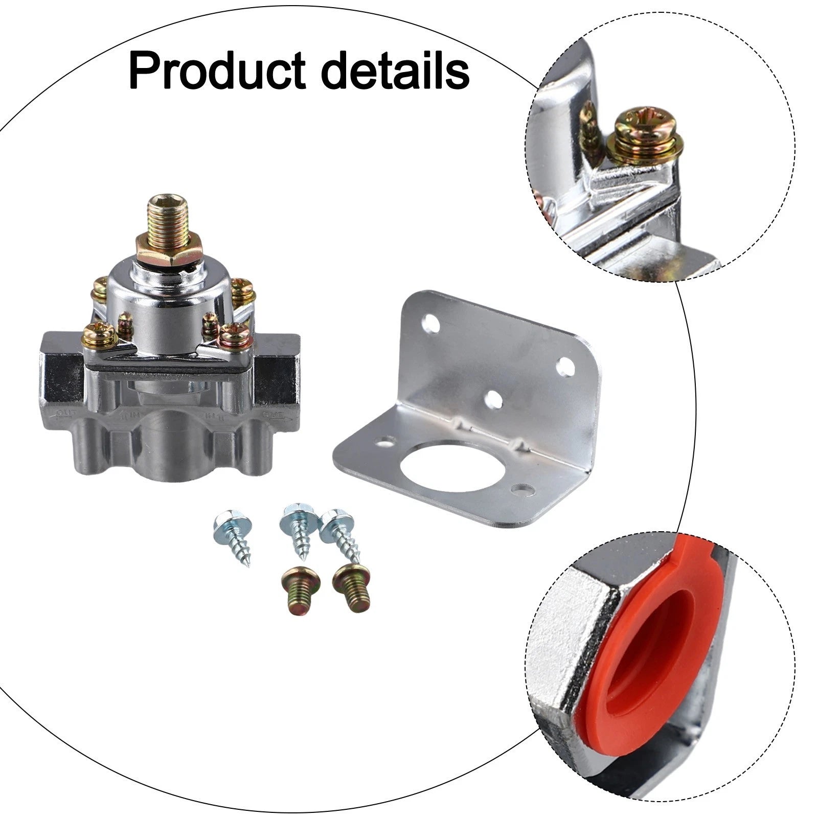 Holley 12803 Chrome Fuel Pressure Regulator for
