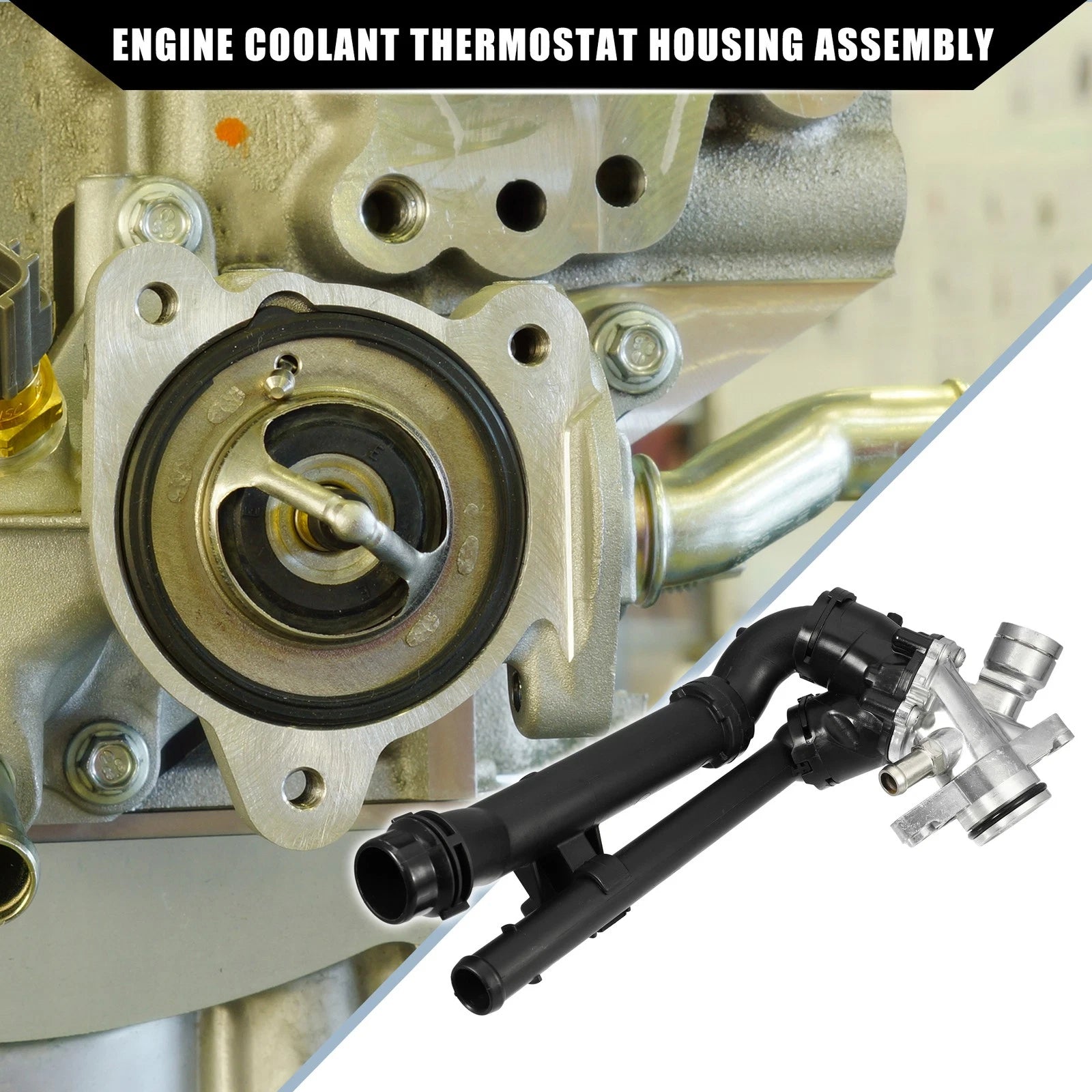 Engine Coolant Thermostat Housing Assembly OEM Replacement for Mercedes-Benz CLA45 (2016–2019)