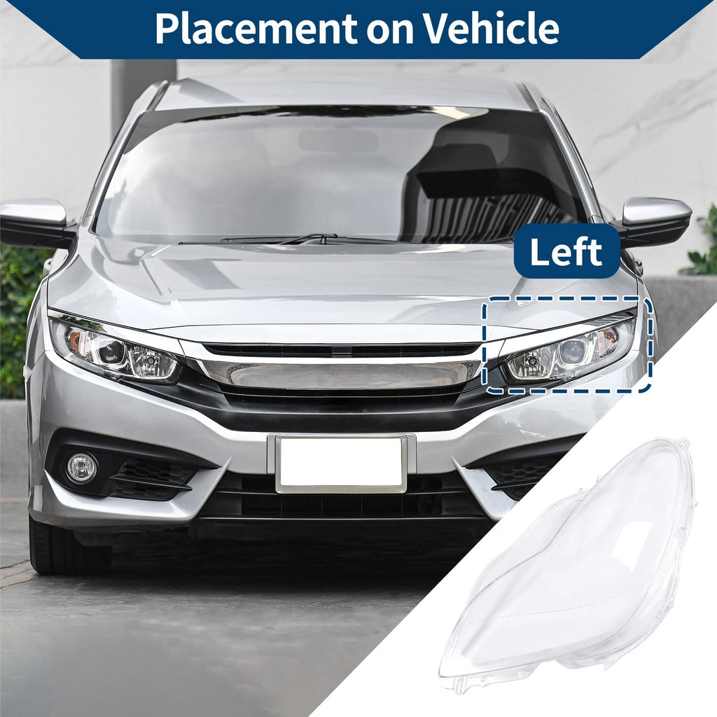 Front Left Headlight Lens Cover Replacement for Mercedes-Benz A-Class (2006–2015)