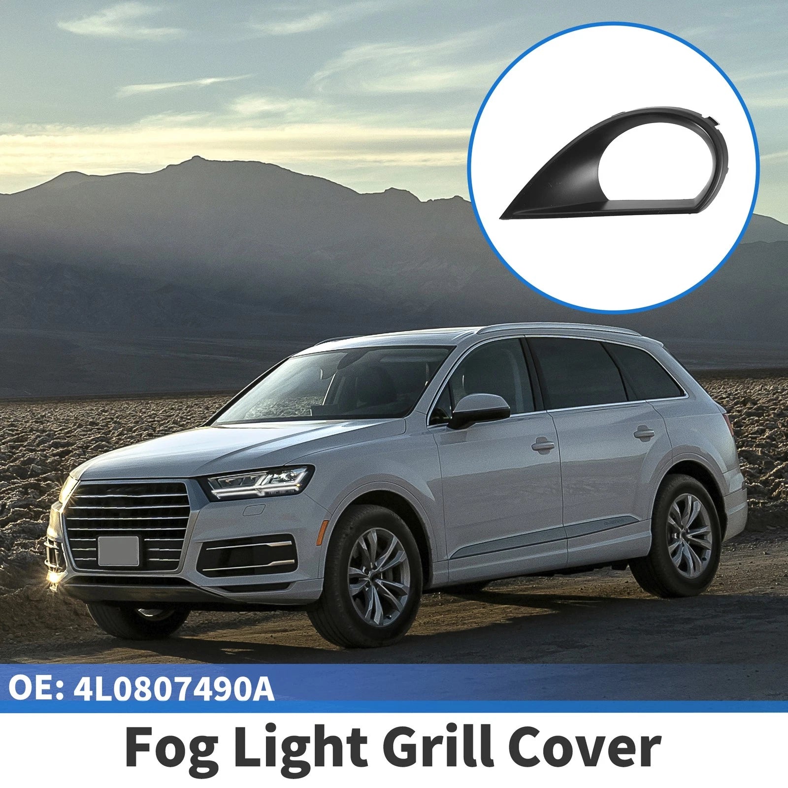 1pc Front Right Fog Light Grille Replacement for Audi Q7 (2010–2015)