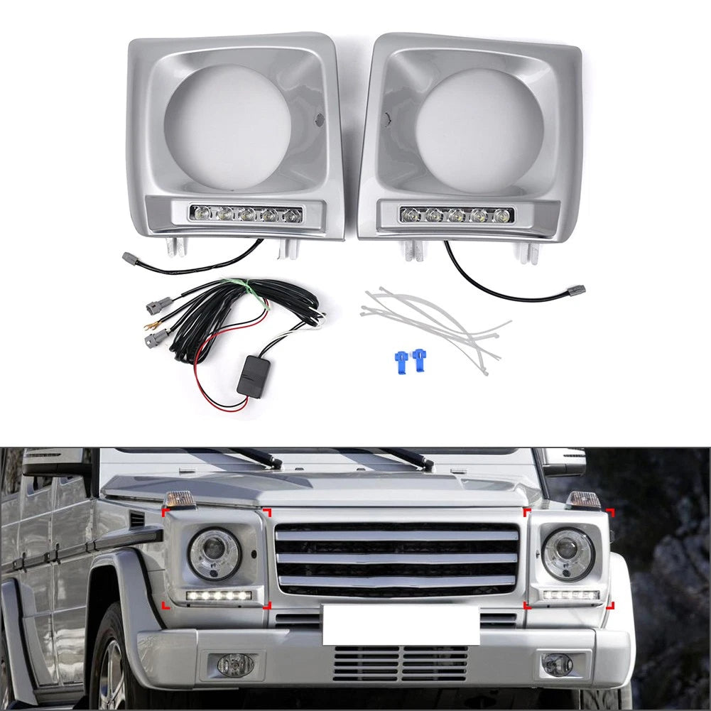 Daytime Running Lights Headlight Bezel for Benz G-Class W463 (1990–2018)