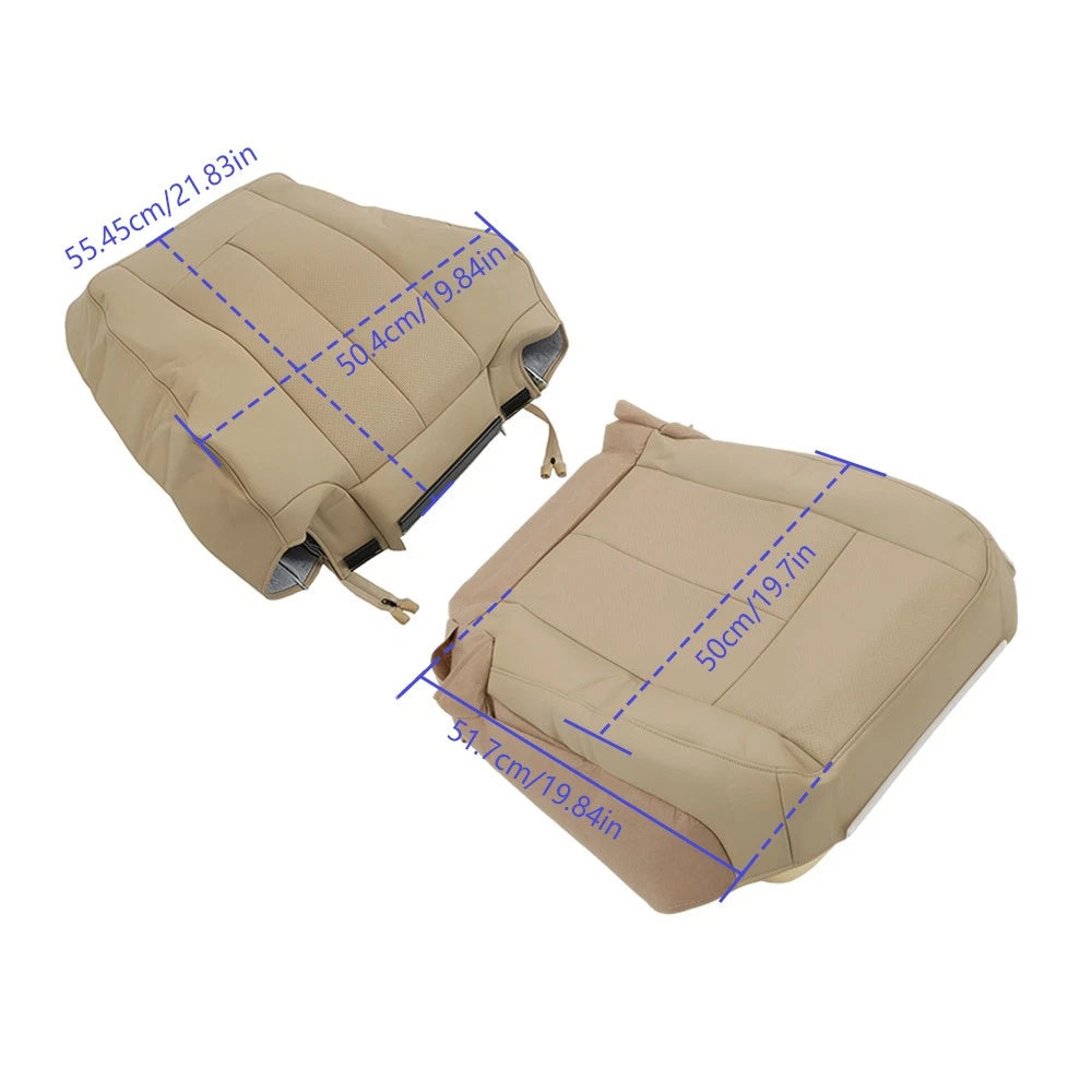 2X Leather Seat Covers for Ford Expedition (2007–2014) Camel Tan