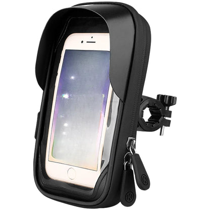 Waterproof Bicycle Phone Mount with Front Sun Visor and Touch Layer