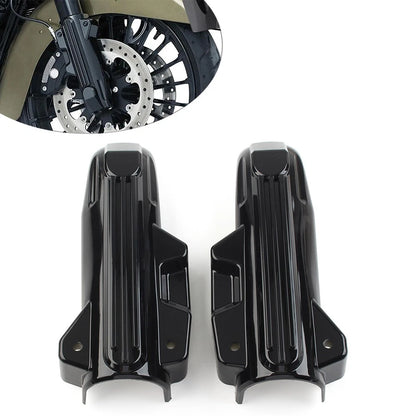 Lower Fork Covers for Harley FLHR Electra Glide Road King (2014–2021) Pair Black