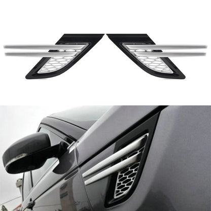 Side Fender Mesh Grille for Land Rover Range Rover Sport (2014–2017) Black Silver
