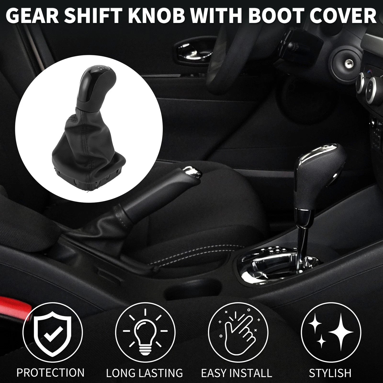 6 Speed Manual Gear Shift Knob with Cover for Mercedes A Class (1997–2004)