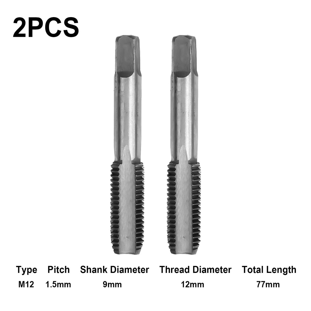 12mm x 1.5 HSS Metric Tap for Right Hand Thread