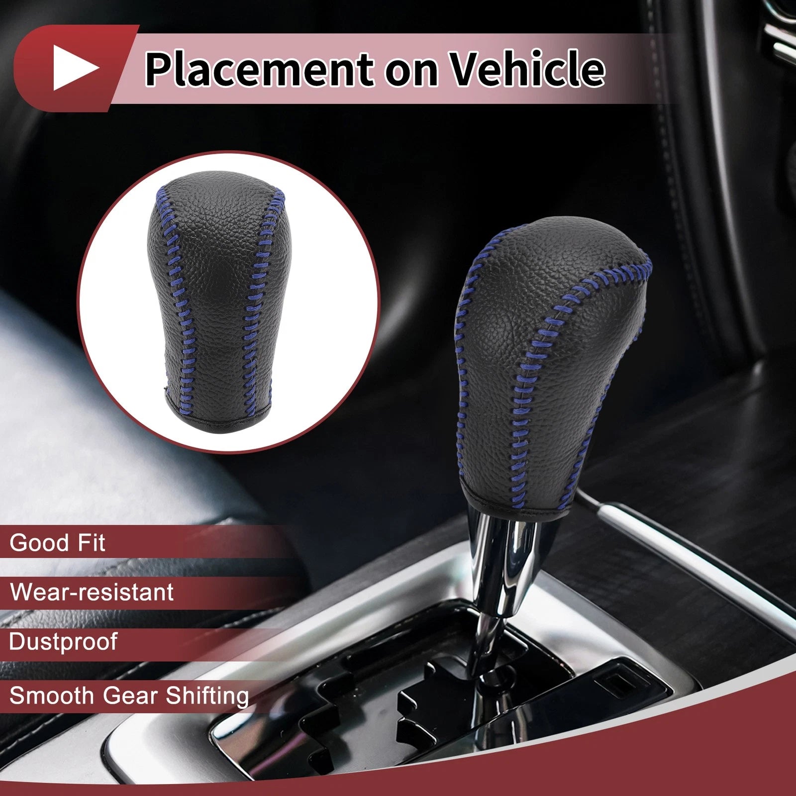 Gear Shift Knob Cover Replacement for Mazda CX-5 (2013–2014) Faux Leather