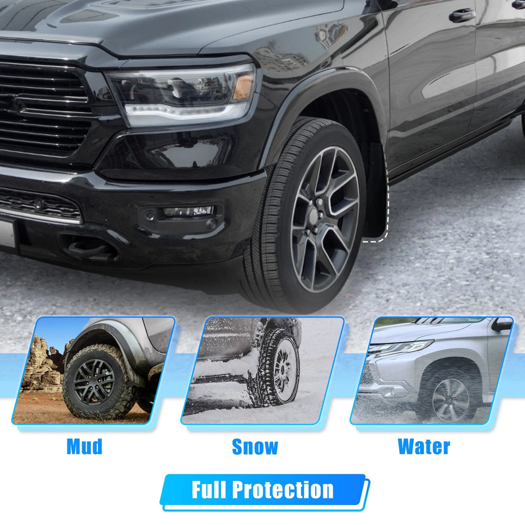 Set Mud Guard Liners Front Rear Replacement for Ram 2500 3500 (2010–2018)
