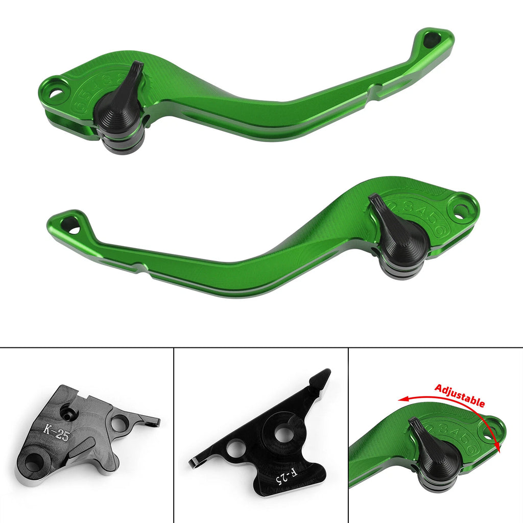 CNC Short Clutch Brake Lever for Kawasaki Ninja 250R 300R 400 Z250SL Z300 (2008–2020)