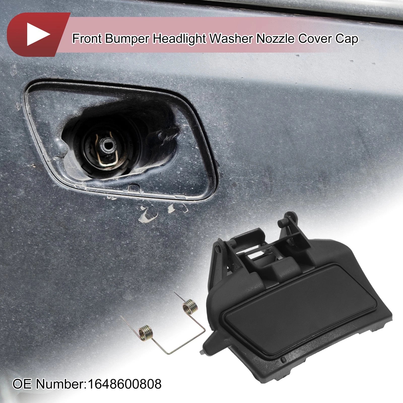 Front Right Washer Nozzle Cover Cap for Mercedes-Benz ML350 (2003–2005) Unpainted
