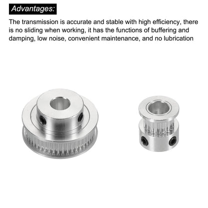 Timing Pulley Kit 20T 48T 8mm Bore for 3D Printer Automation