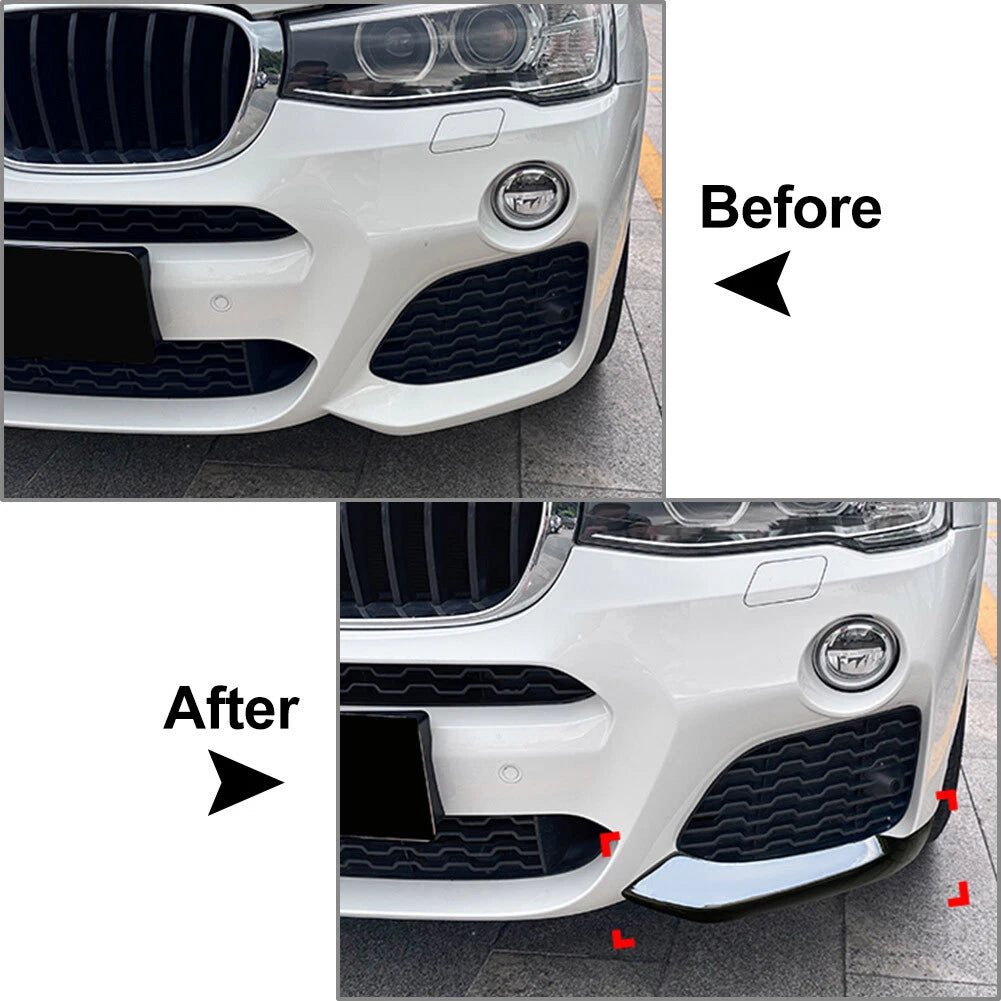 Front Bumper Corner Wrap Angle Splitter for BMW X3 F25, X4 F26 (2014–2018)