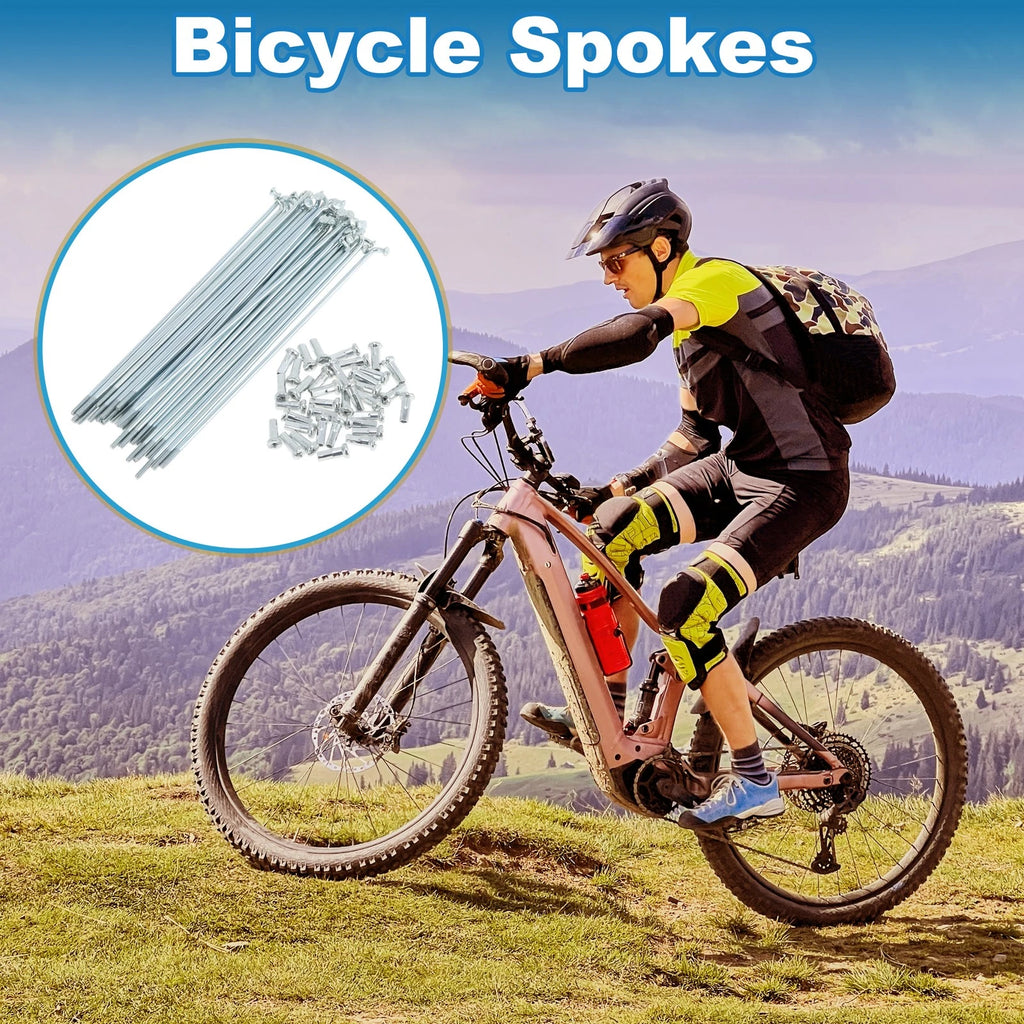 Bicycle Spokes Set 121mm Galvanized Carbon Steel for 14G Wheels