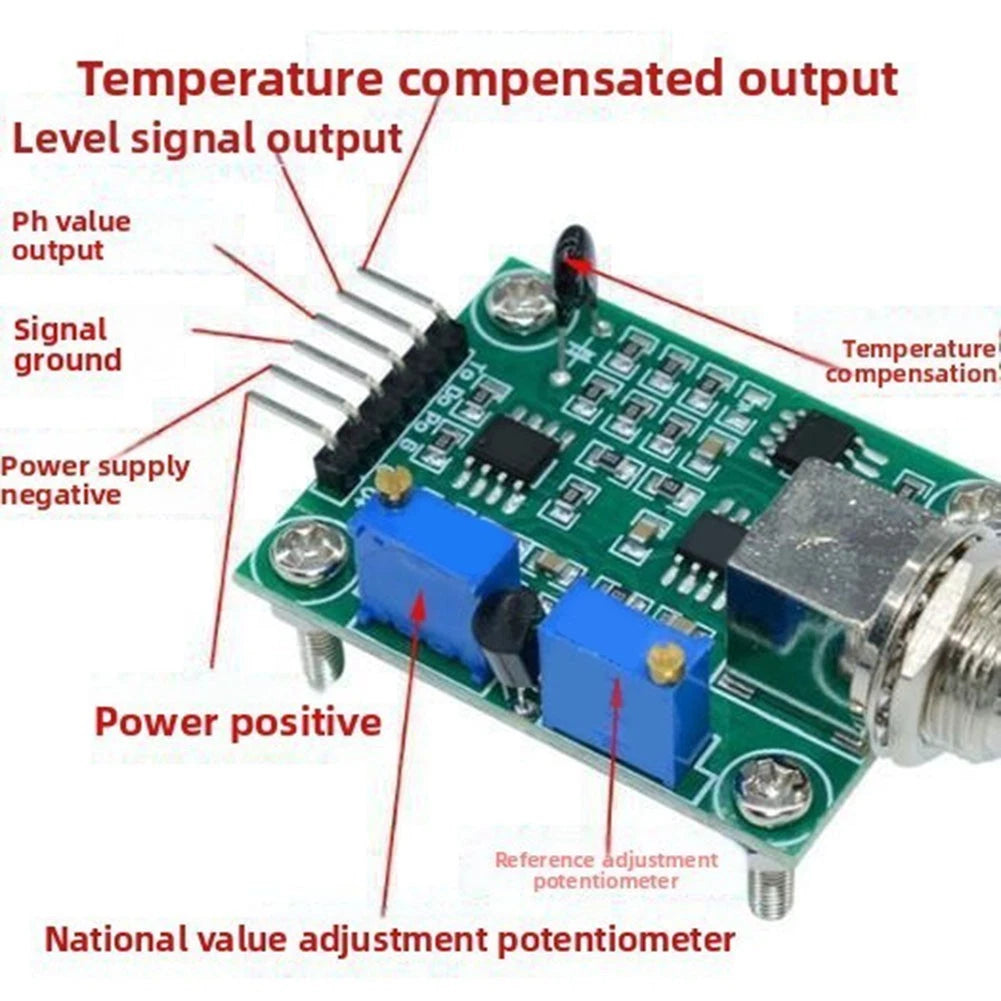 Analog pH Regulator Module 0-14 Range BNC Connector for Aquarium Systems