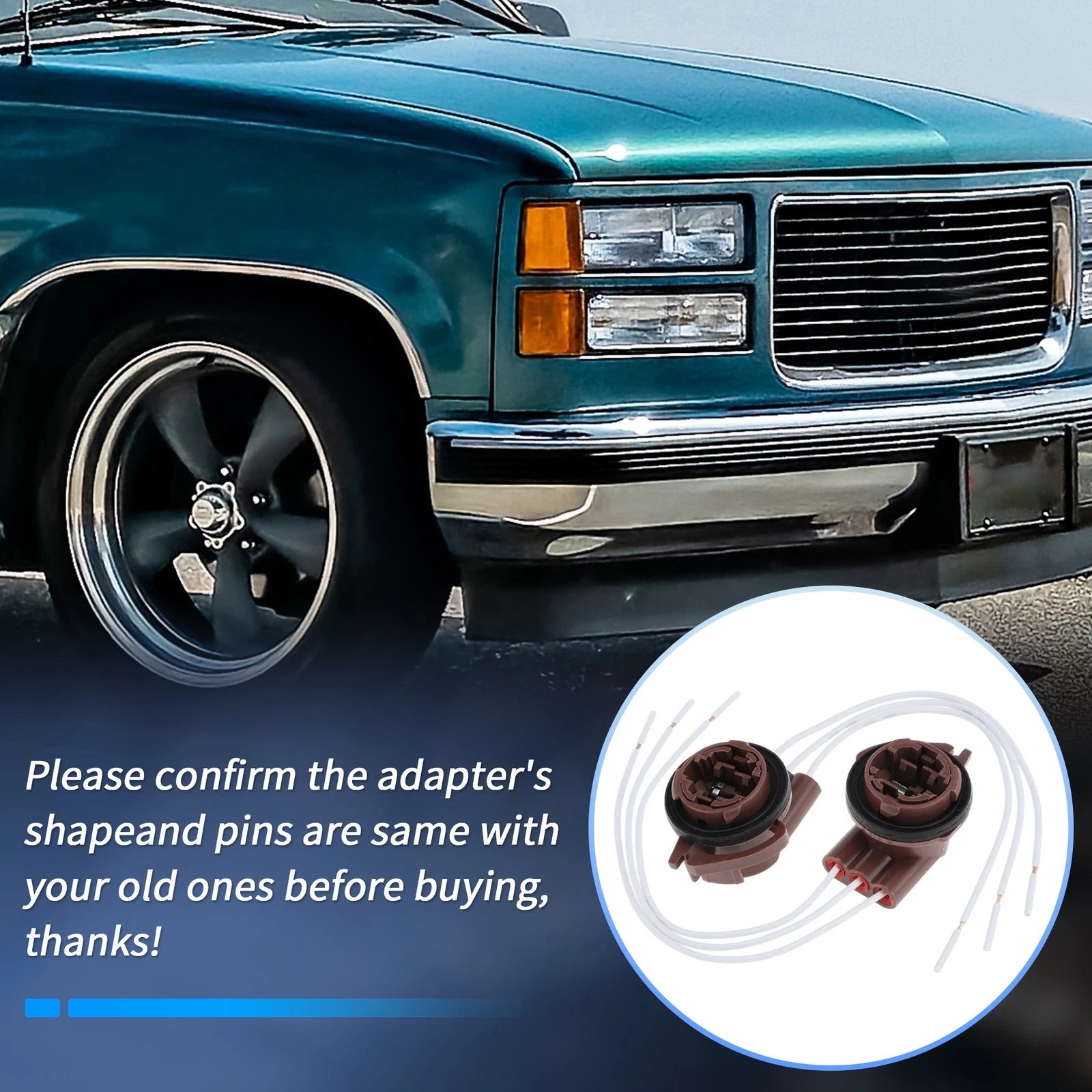 Front Turn Signal Light Bulb Socket Wiring for GMC Sierra 1500 2500 3500