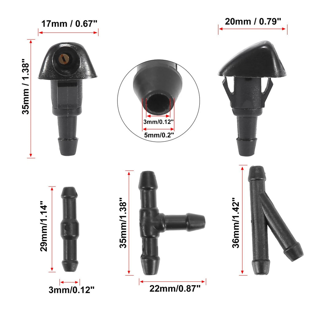 Front Windshield Washer Nozzles Kit for Honda Accord (2003–2008)