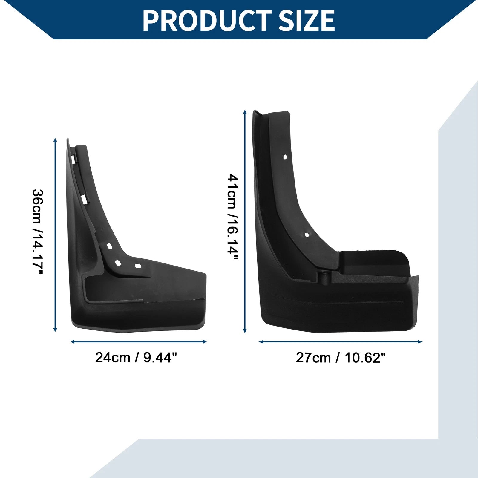 Mud Flaps Splash Guards 1 Set for Mercedes-Benz GLS (2017–2019)