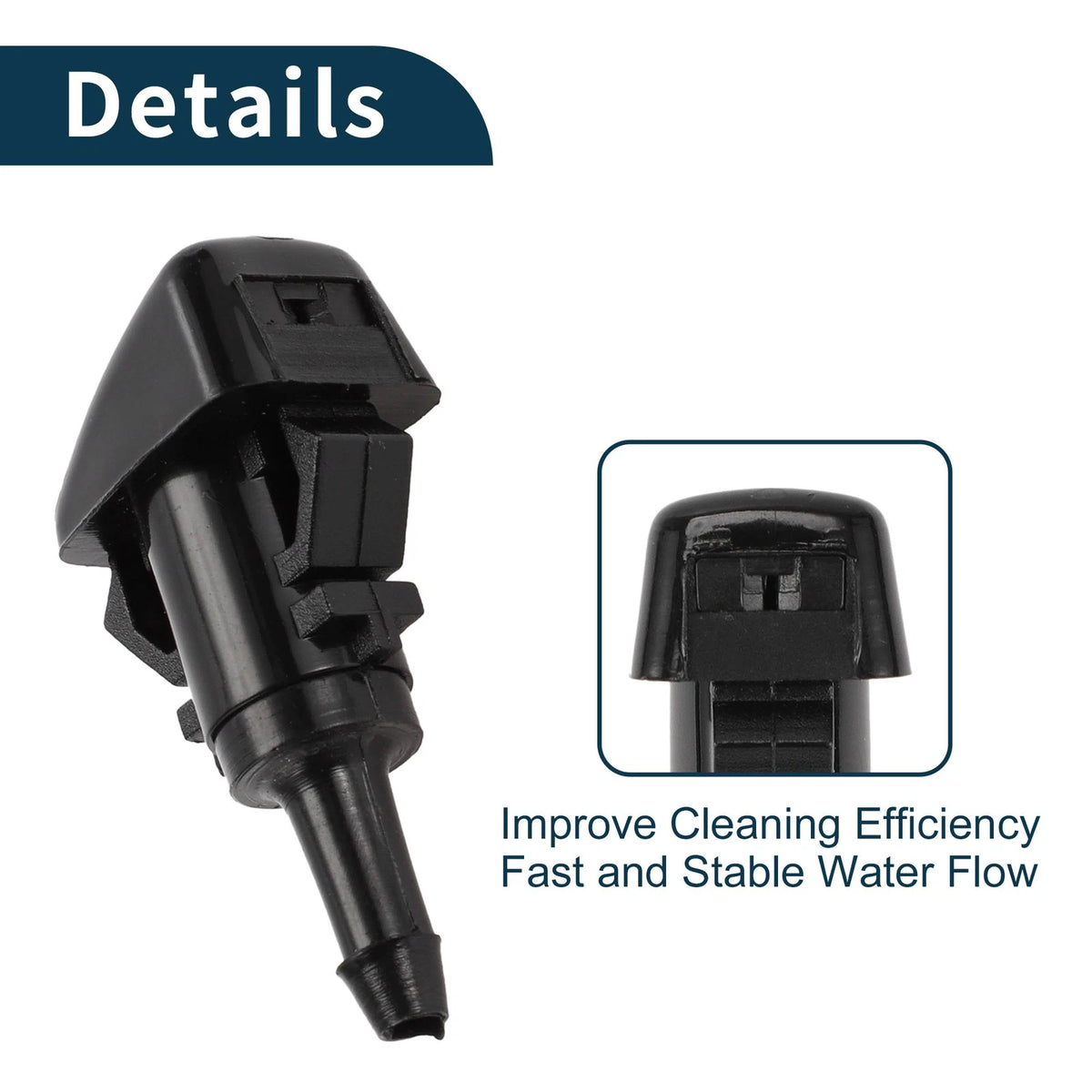 Windshield Washer Nozzle Set with Gasket for Subaru (No. 86636FG051)
