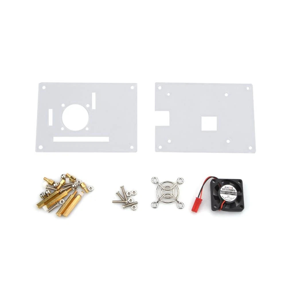 Acrylic Case Shell & Cooling Fan Set for Raspberry Pi 3/2 Model B/B+