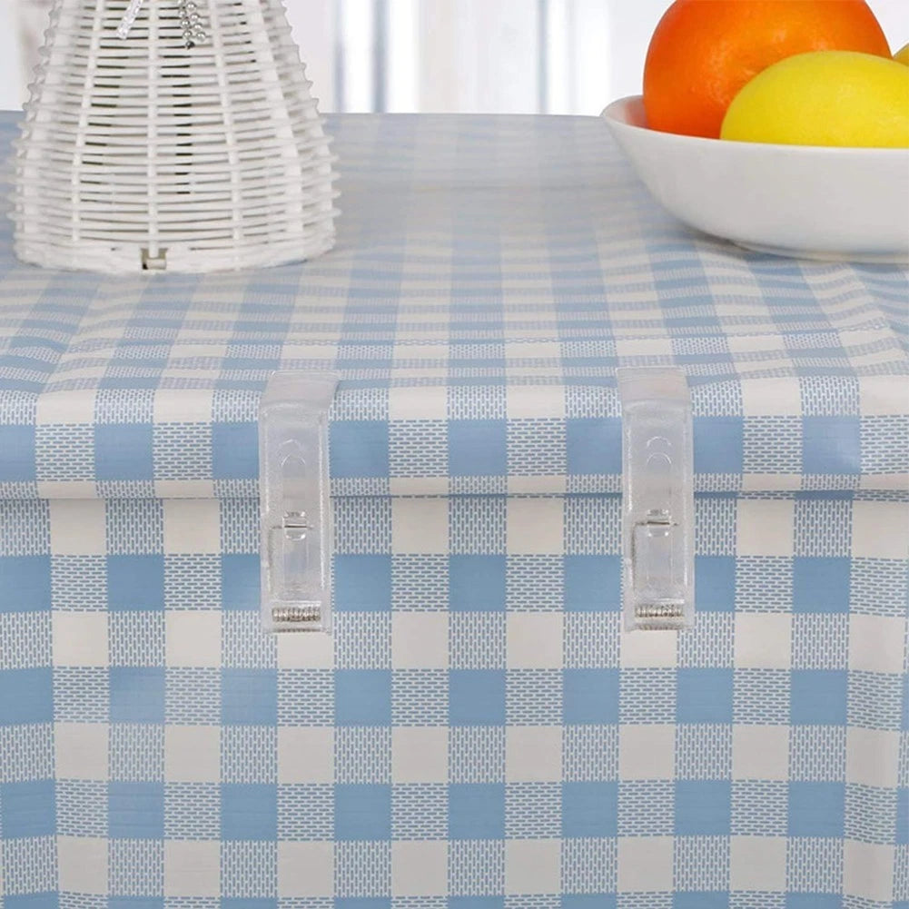 Tablecloth Holder Clips Set of 4 Transparent Lightweight