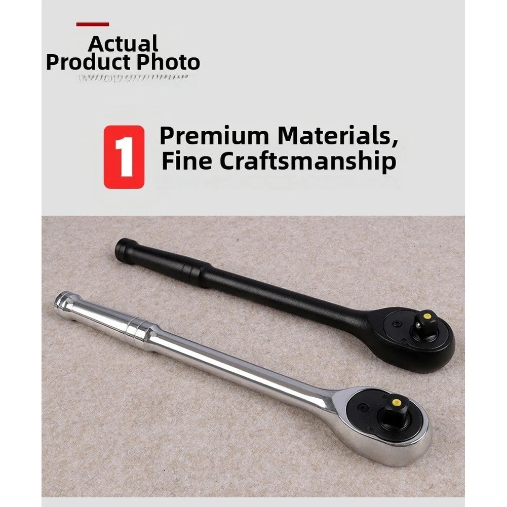 2X Ergonomic 72 Tooth Quick Release Ratchet Wrench 3/8" Drive 225mm